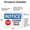 Signmission Elevator Out Of Order Sign With Symbol, 14 in W x Rectangle, Vinyl Decal OS-2PACK-NS-D-1014-L-11735 - alternate 6